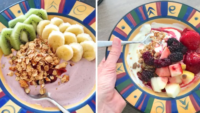 Simply change the toppings of these delicious brekkie bowls for a different one every day