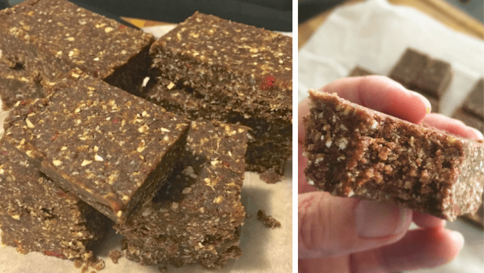 No bake chocolate energy bars blog header image