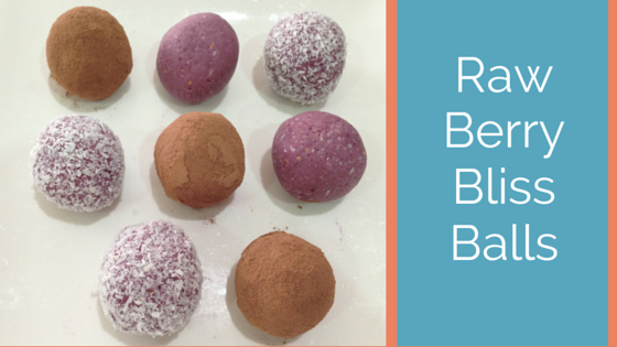 berry bliss balls blog header