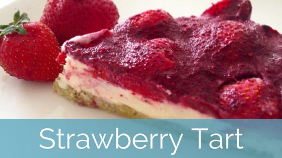 slice of strawberry tart on a plate 10