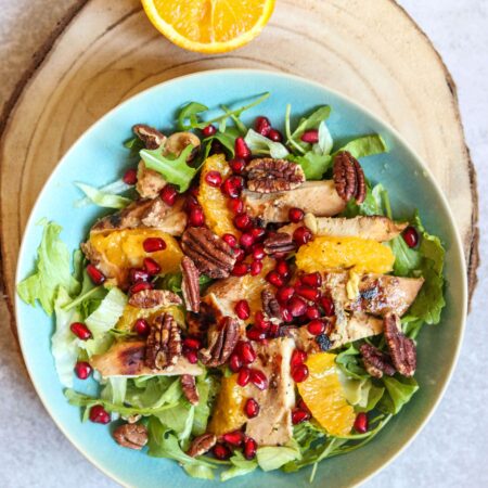 orange chicken walnut salad