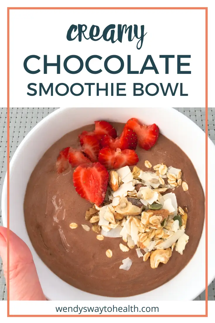 Chocolate smoothie bowl pin