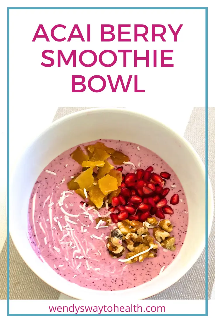 Try this pomegranate acai brekkie bowl for a quick, healthy breakfast
