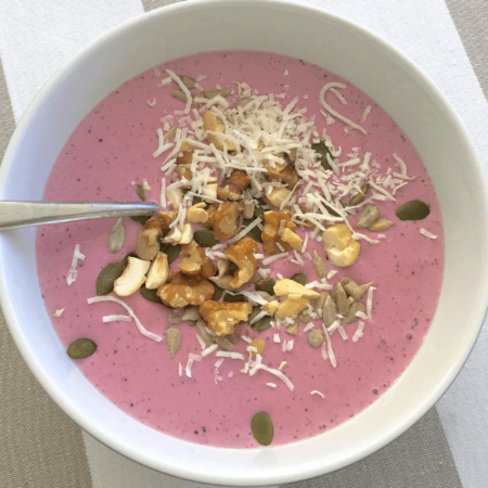 Strawberry mango brekkie bowl