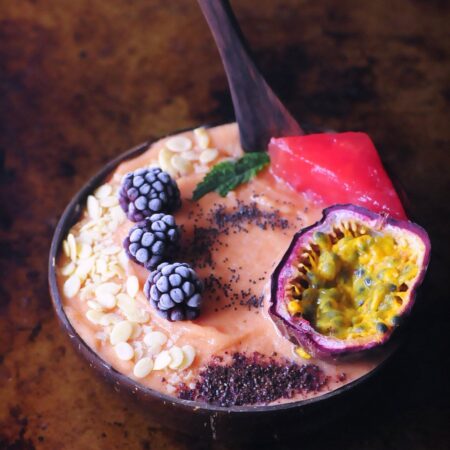 Papaya+Watermelon+Nice+Cream+Smoothie+Bowl