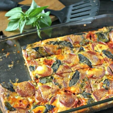 Pepperoni pizza casserole