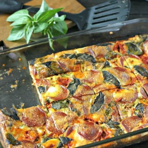 Pepperoni pizza casserole