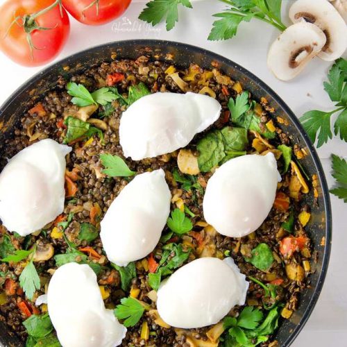 Poached-Eggs-Lentil-Hash