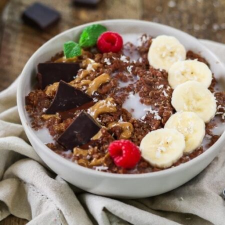 chunky monkey breakfast quinoa bowl