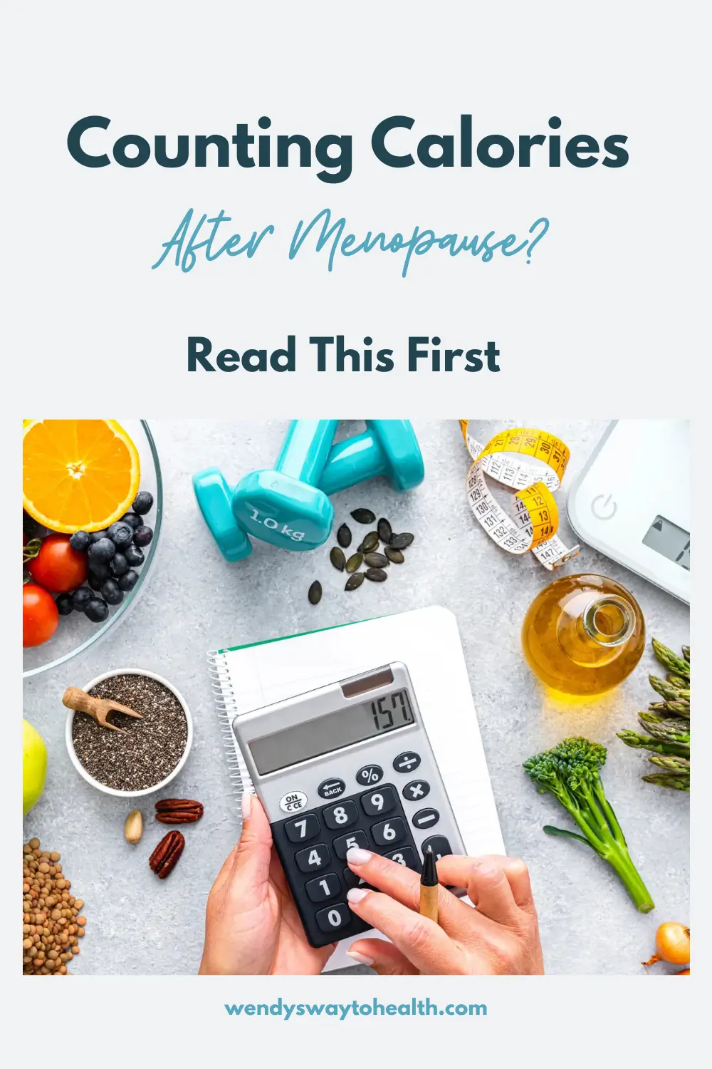 Food being weighed with text "Are you still counting calories?"