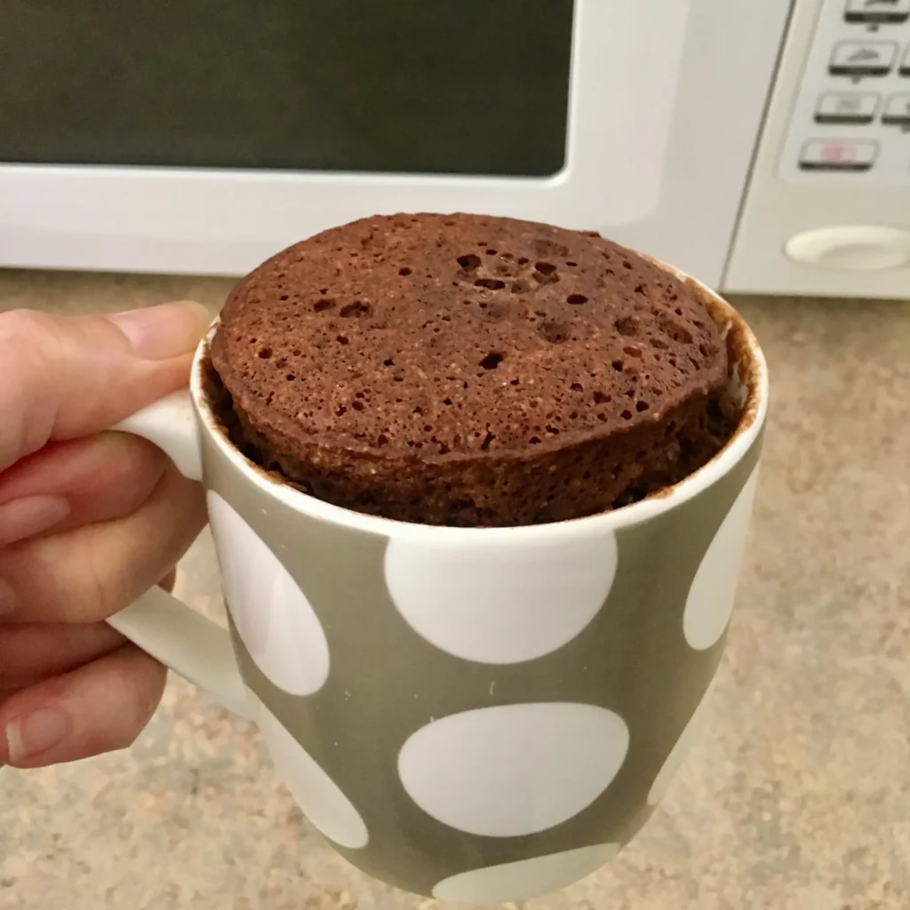 Close up of Chocolate mug cake