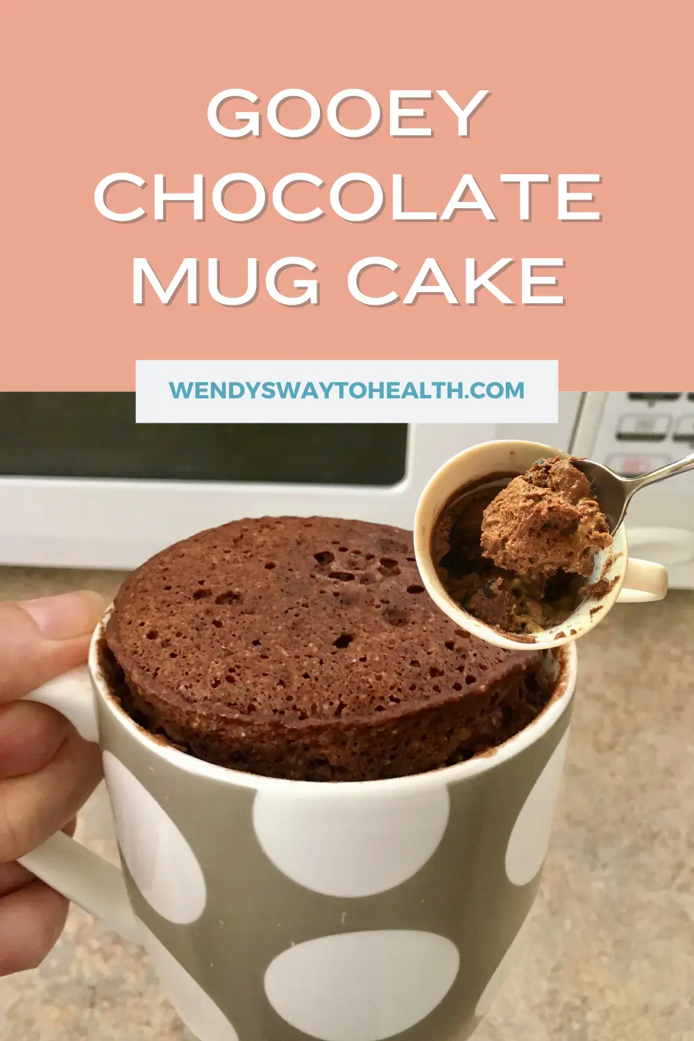 Chocolate mug cake pin image