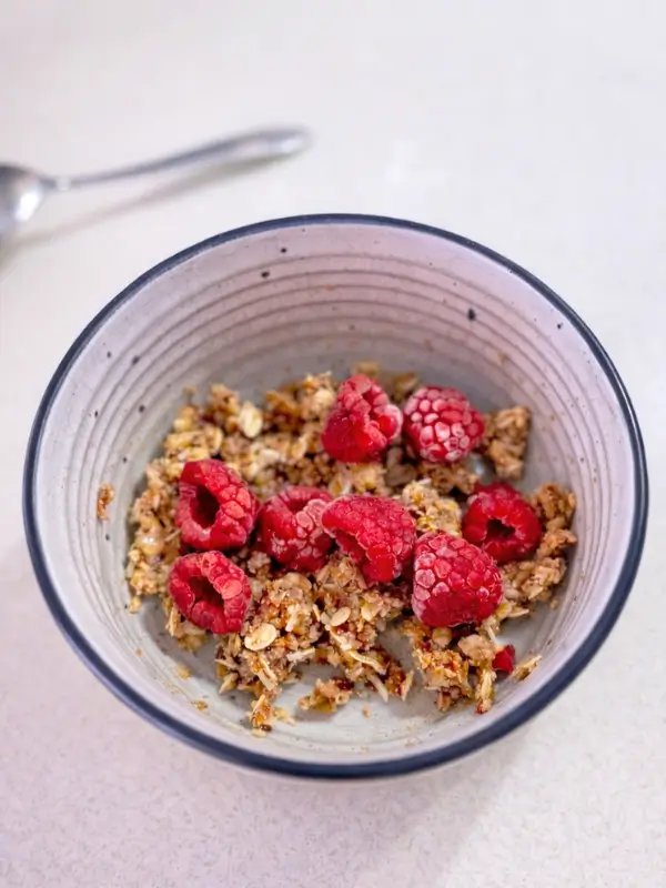 Brekkie crumble before cooking