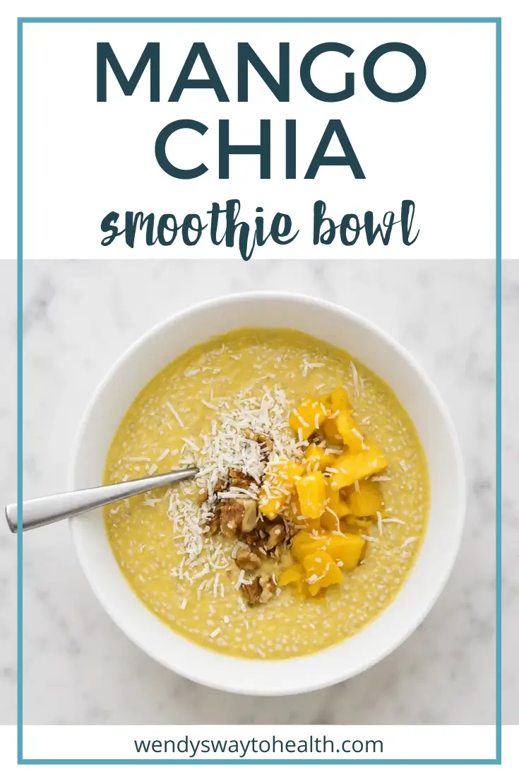 Mango chia smoothie bowl pin